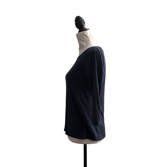 Intimissimi Jersey Knit Top Navy Blue Size Medium - Picture 4 of 7